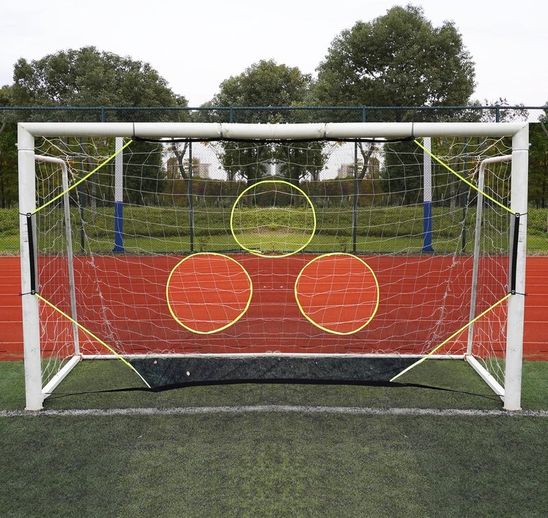 CORECISE Soccer Goal Target Net with 7 Bright Scoring Target Zones,Soccer Shooting Training Aid, Soccer Training Equipment Accessory (Target net only,Soccer Goal Not Included) - Image 1
